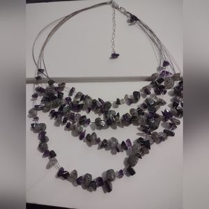 Amethyst Silver necklace